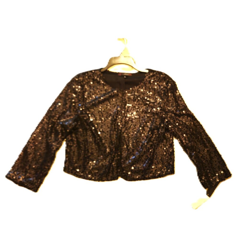 Heart Soul sequined short jacket, black, XL